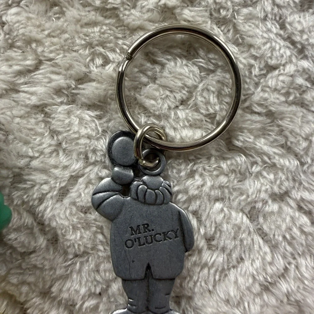Vintage Las Vegas Fitzgeralds Casino‎ Mr. O'Lucky Figurine Keychain FOB Souvenir